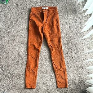 Corduroy burnt orange skinny jeans Old Navy size 2